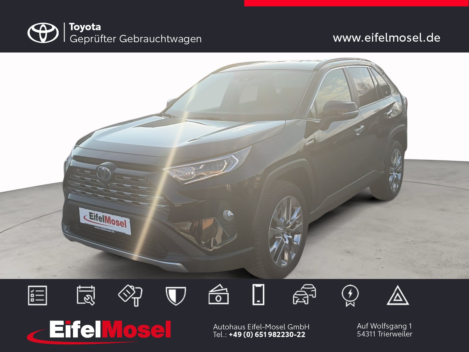 Foto 1 - RAV4 Hybrid 4x4 Lounge *Navi/Kamera*, Tiefschwarz Mica Metallic