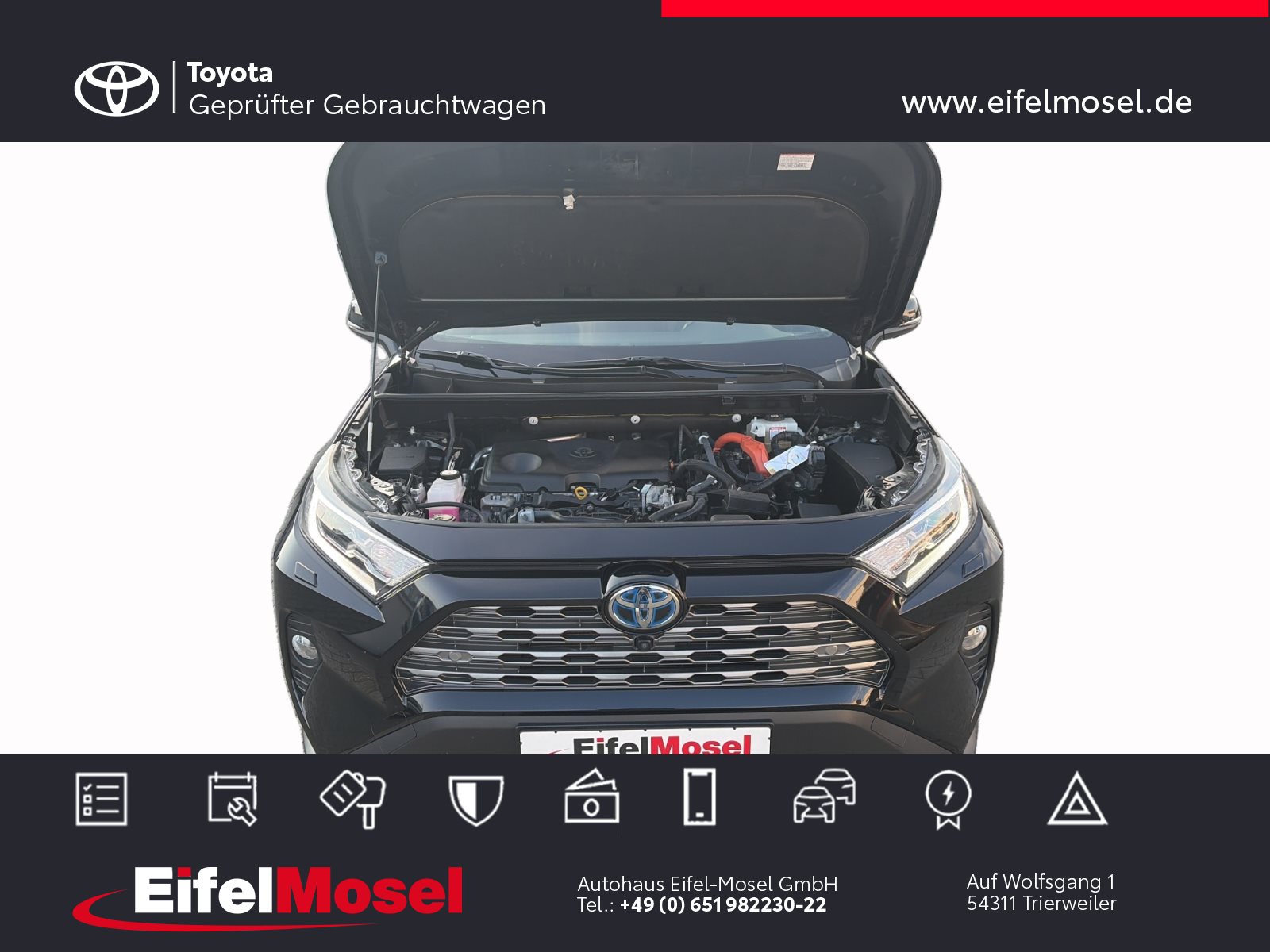 Foto 1 - RAV4 Hybrid 4x4 Lounge *Navi/Kamera*, Tiefschwarz Mica Metallic