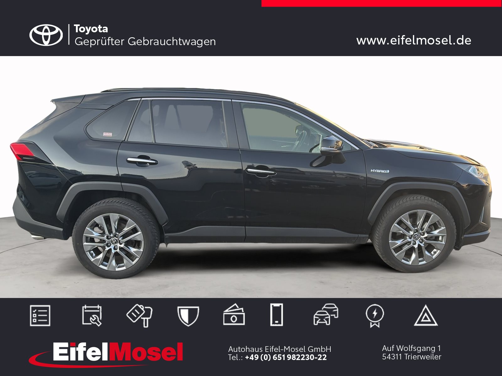 Foto 1 - RAV4 Hybrid 4x4 Lounge *Navi/Kamera*, Tiefschwarz Mica Metallic