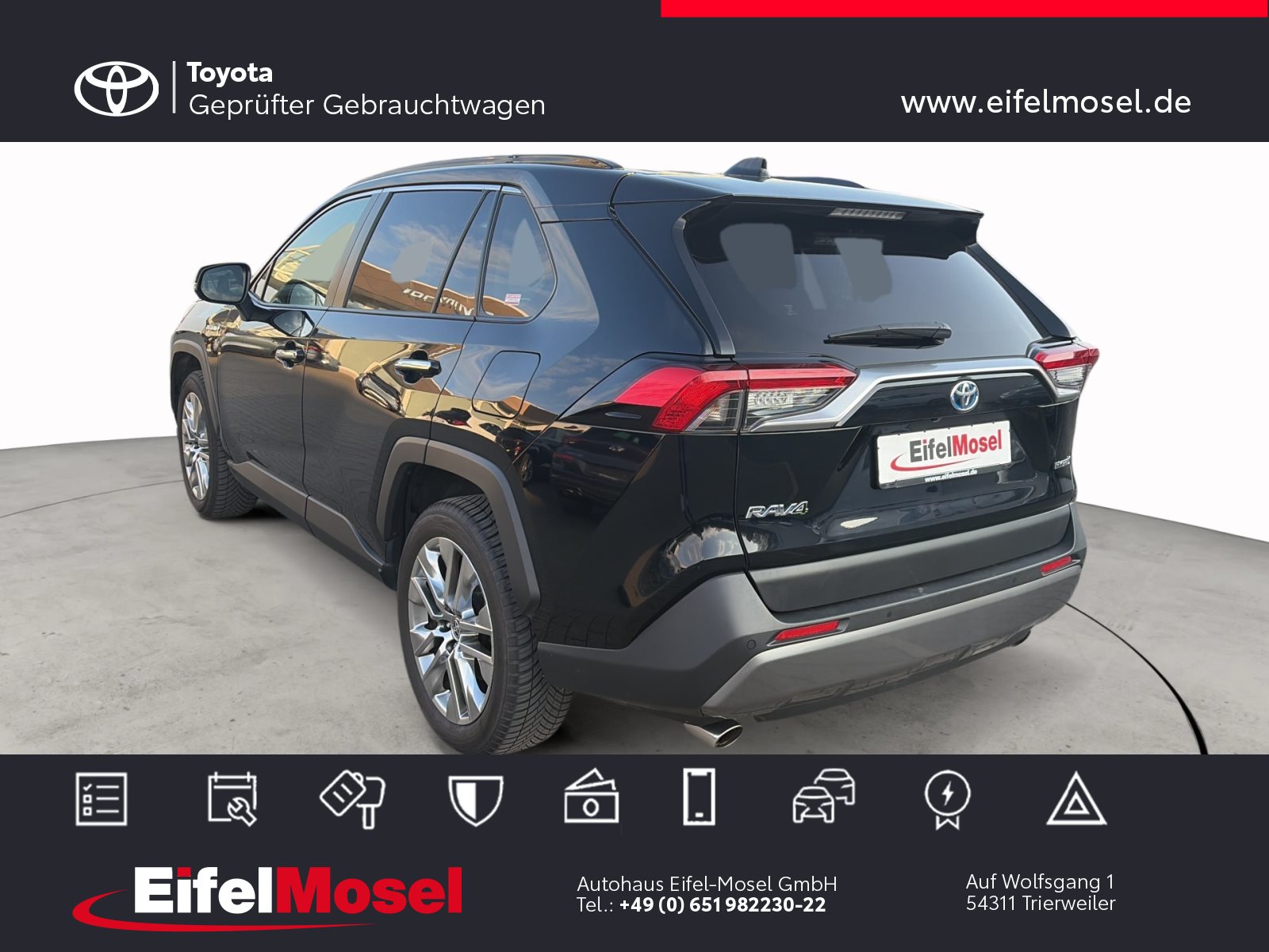 Foto 1 - RAV4 Hybrid 4x4 Lounge *Navi/Kamera*, Tiefschwarz Mica Metallic