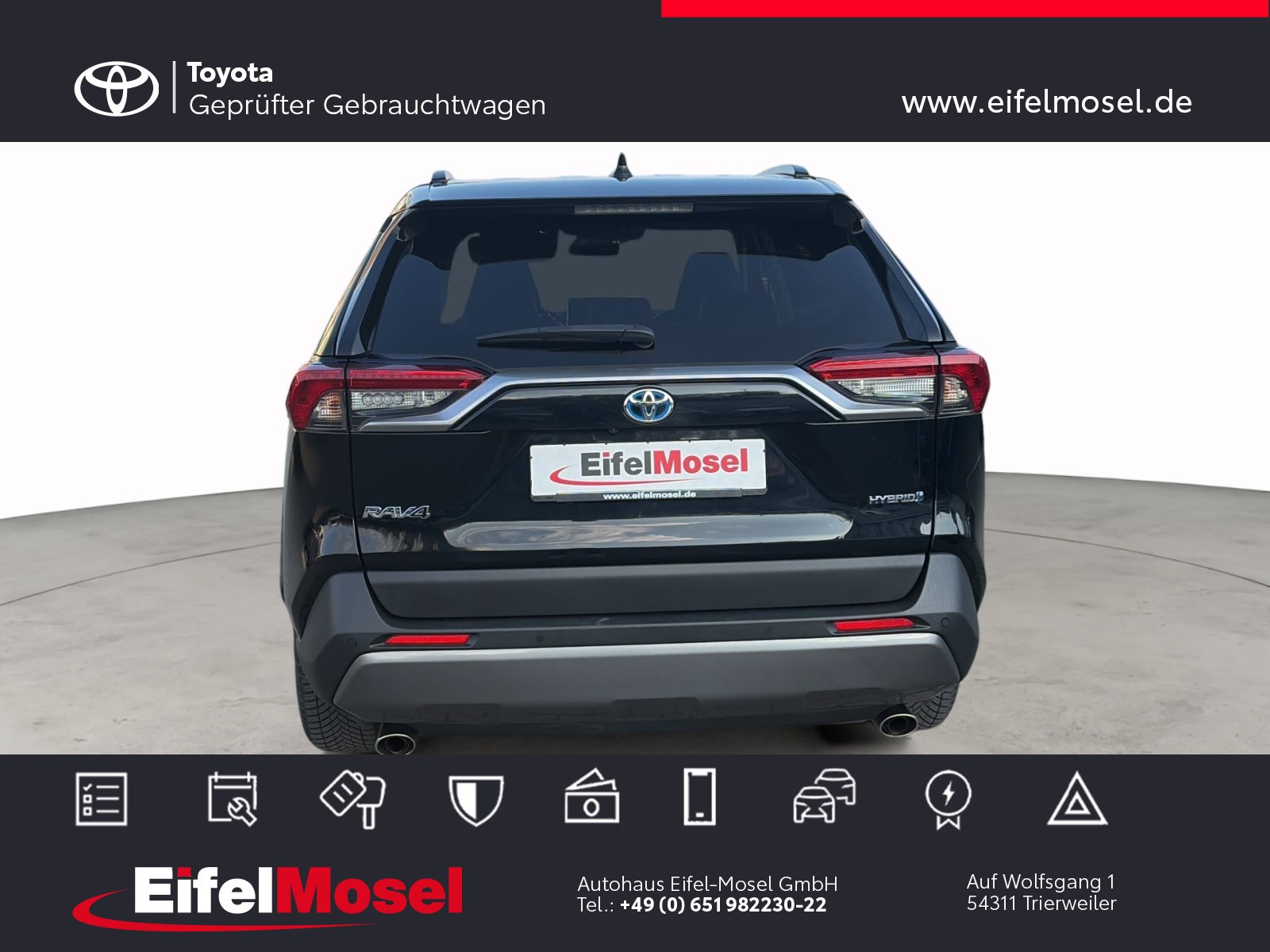 Foto 1 - RAV4 Hybrid 4x4 Lounge *Navi/Kamera*, Tiefschwarz Mica Metallic