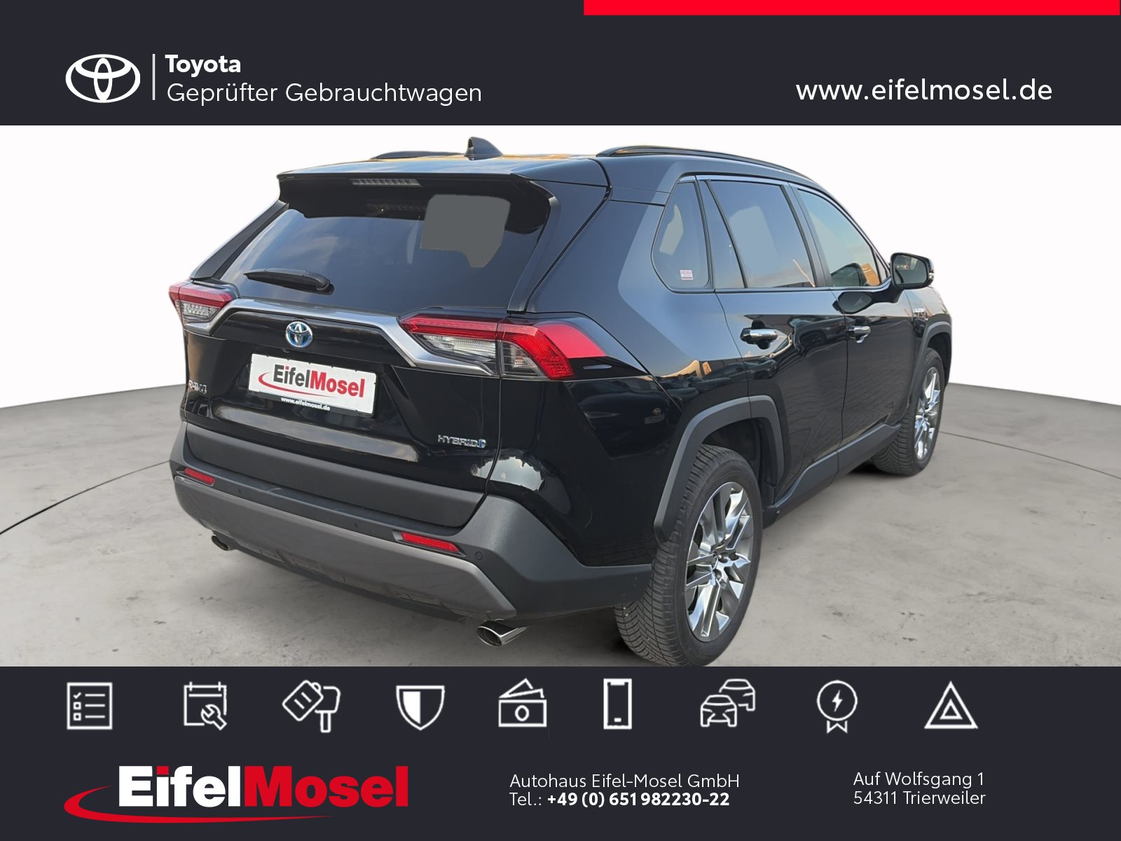 Foto 1 - RAV4 Hybrid 4x4 Lounge *Navi/Kamera*, Tiefschwarz Mica Metallic