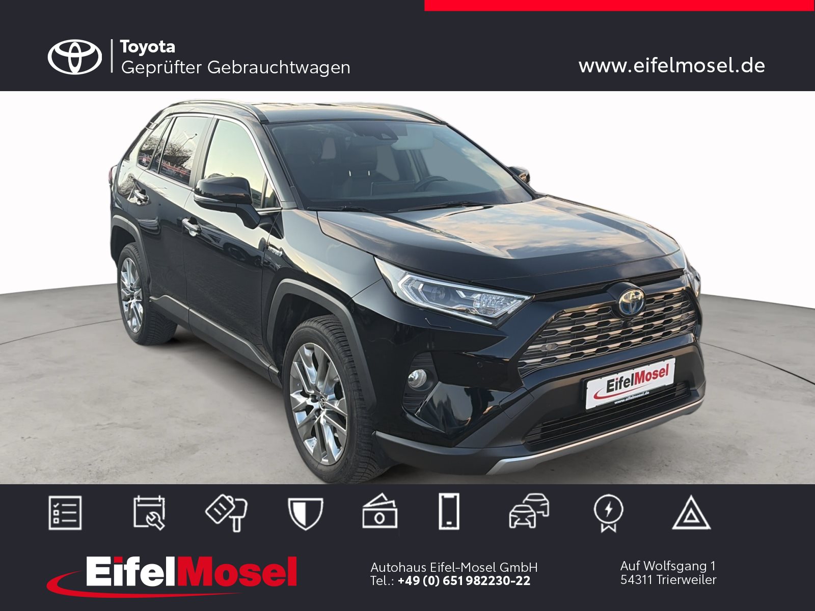 Foto 1 - RAV4 Hybrid 4x4 Lounge *Navi/Kamera*, Tiefschwarz Mica Metallic